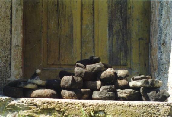 Prehistoric firing - stacked artifacts