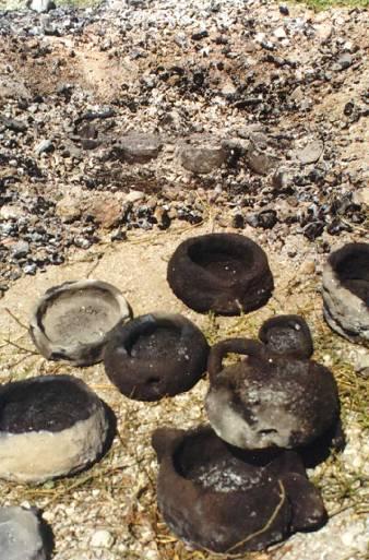 Prehistoric firing - artifacts after firing